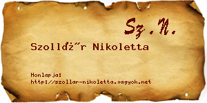 Szollár Nikoletta névjegykártya